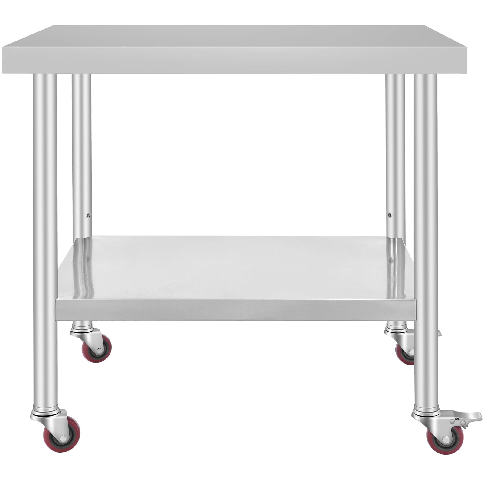 Stainless Steel Commercial Kitchen Prep Table With Adjustable Shelf_voghion.com